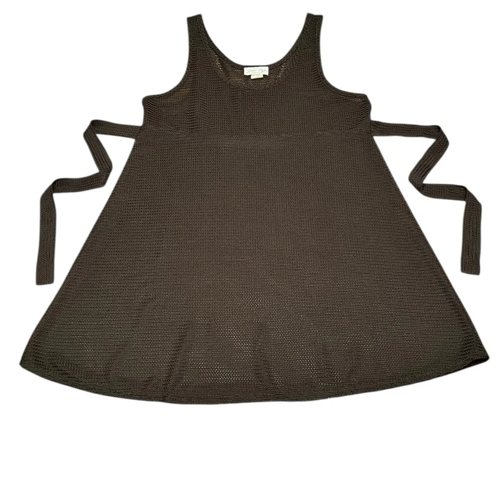 Jordan Taylor Black Tie Back Knit Swim Coverup Size XL
